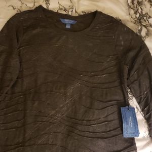 Simply Vera Wang Grey sparkle Long Sleeve NWT